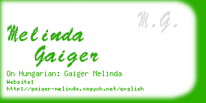 melinda gaiger business card